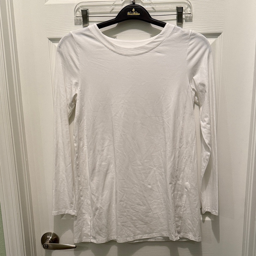 J. Jill Classic White Long Sleeve Tee